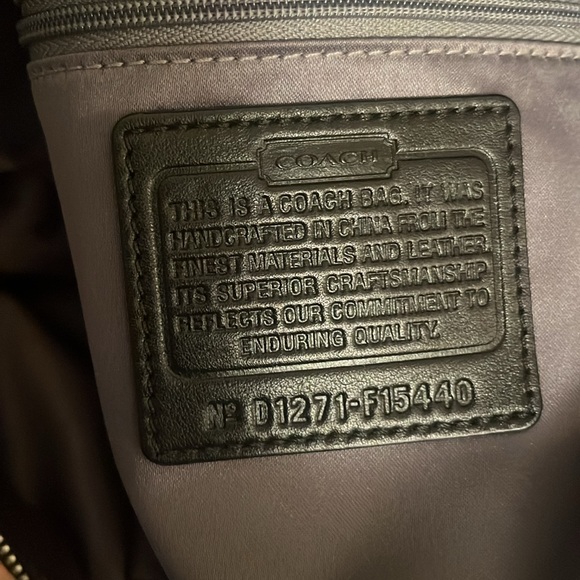 coach ashley sabrina convertible satchel black with beige signature F15443 - Picture 3 of 6